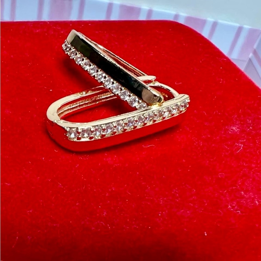 Gold and Silver Crystal Women's Earrings